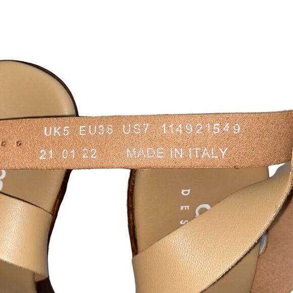 ASOS Design Tan Chunky Heels Size 7 - Picture 3 of 4